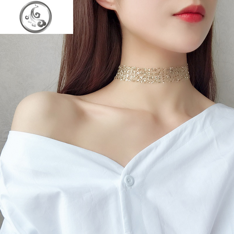 韩国脖子颈带女短款项圈脖颈饰品性感百搭项链网红锁骨链choker JiMi