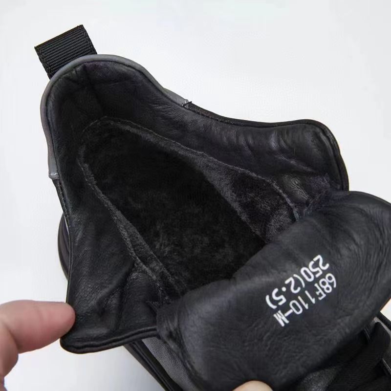 正品东北加绒保暖棉鞋中帮男鞋冬季新款真皮休闲皮鞋高帮板鞋