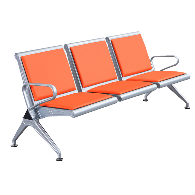 奇桄烁机场椅三人位橙色垫张高清大图