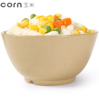 玉米(corn) 稻壳饭碗 小号1个装 植物环保材质 中式韩式简约创意沙拉碗 面碗饭碗 家用餐具