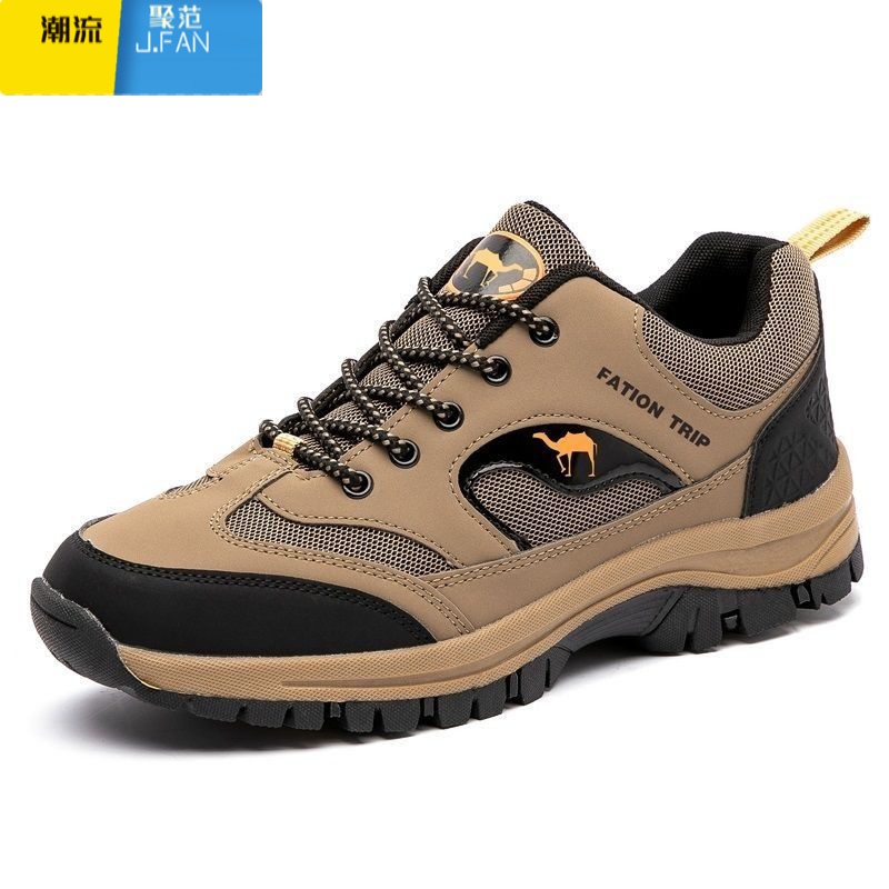 聚范户外登山鞋男鞋防滑防水耐磨徒步鞋爸爸鞋中老年健步鞋新款轻便高清大图