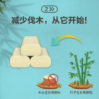 斑布 BASE系列原色竹纤维无芯卷纸3层170克30卷卫生纸巾