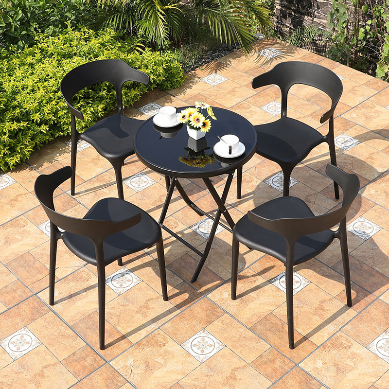 户外桌椅庭院花园甜品店奶茶店洽谈网红休闲阳台简约北欧桌椅组合定制