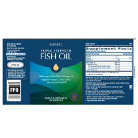 健安喜(GNC)Triple Strength Fish Oil三倍浓度鱼油深海1000mg*120粒