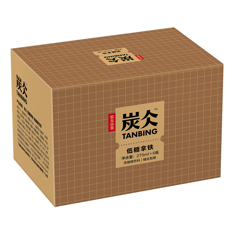 农夫山泉炭仌低糖拿铁浓咖啡270ml*6