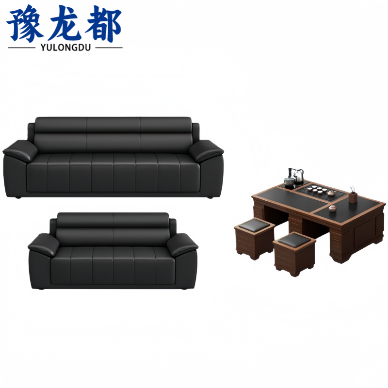 豫龙都 接待沙发3+2+茶桌套