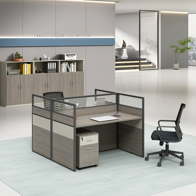 中豫鑫泽 ZYXZ5031412 职员桌屏风工位职员办公桌 对坐双人位含柜高清大图