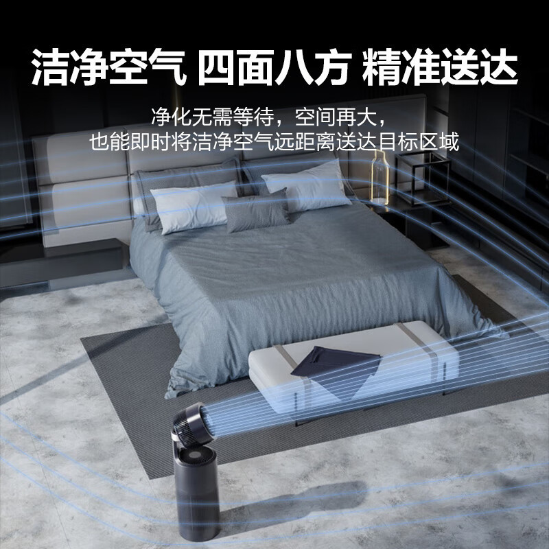 艾美特(Airmate)空气循净化器循环扇电风扇家用落地扇直流变频定时办公室净化空气 AIR7 PRO