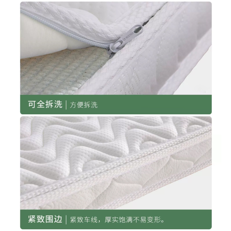 豪利鑫威椰棕床垫家用棕垫10cm防螨抗菌(0胶水天然椰棕+软硬两用+全拆洗)1000mm*2000mm高清大图