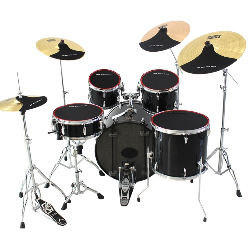 架子鼓消音垫垫套装爵士鼓鼓垫橡胶隔音垫五鼓三镲片四嚓减震