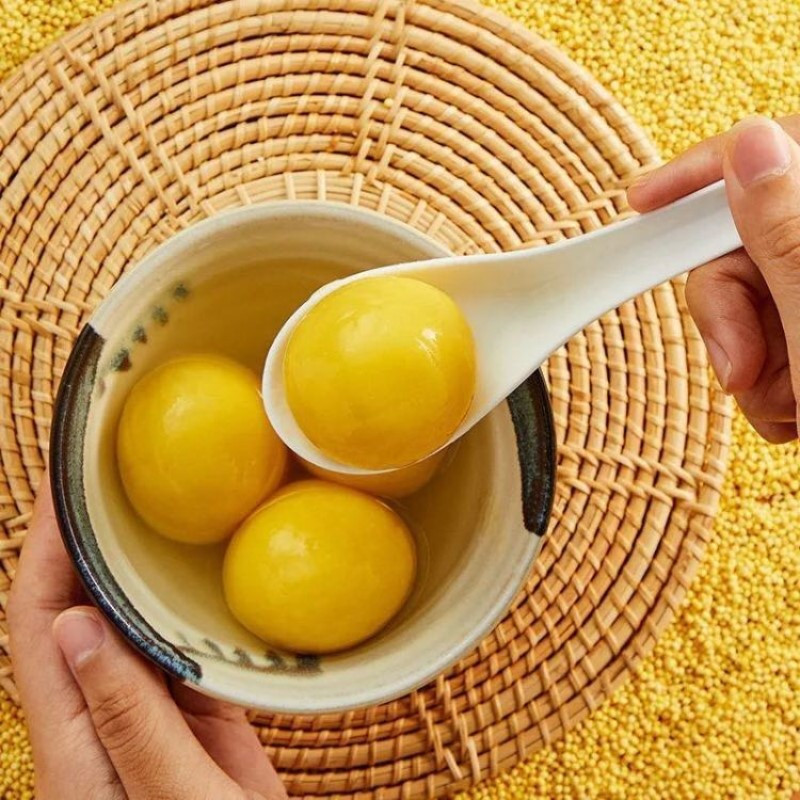 五个农民推荐大黄米汤圆 黑芝麻馅400g 两包 点心元宵水煮速冻食品速食美食小吃甜品 年货元宵节
