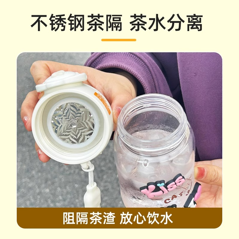 尚泰可爱水杯tritan耐高温男女生高颜值杯子学生夏天小巧便携水瓶塑料杯高清大图