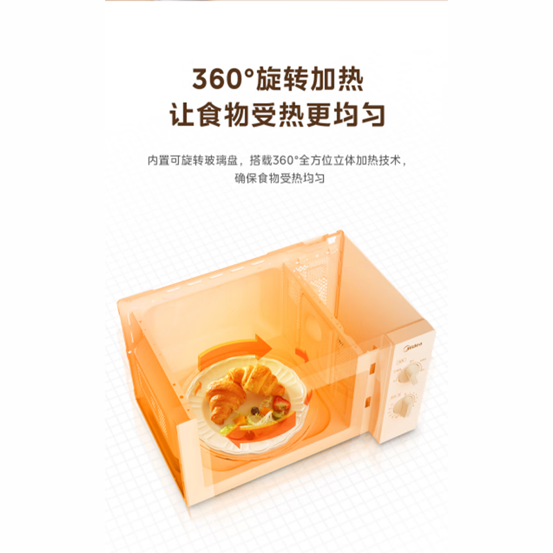 (顺丰发货)美的(Midea)家用多功能微波炉MM721NG1-PS高清大图