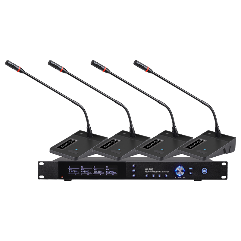 一拖四无线会议话筒 HARRERE-HT84V