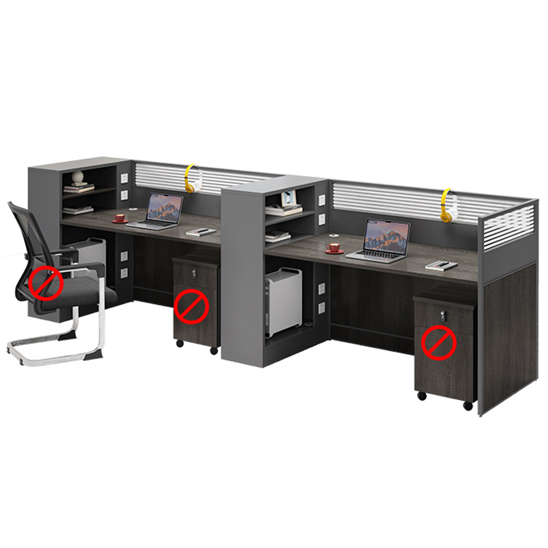 芙瑞塔职员桌 并排双人位张高清大图