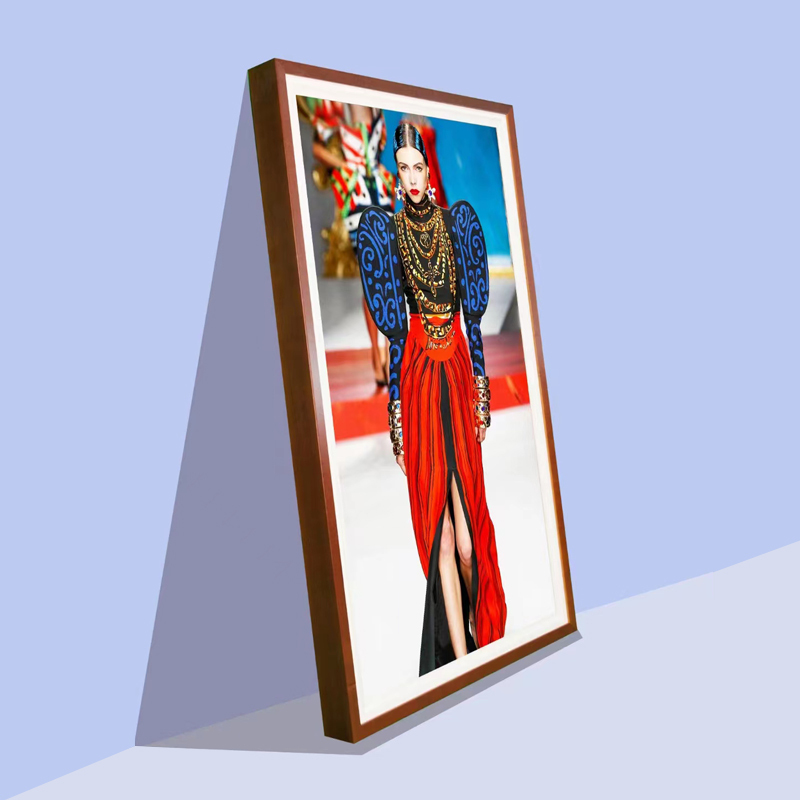 钮鹿客/NEWCLOD NG49 49英寸 壁挂木质广告机 画框屏 液晶数字标牌 海报机 安卓系统一体机 原木色高清大图