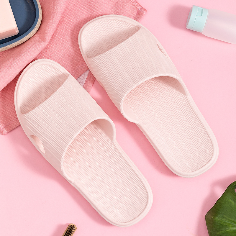 名创优品(miniso) 简约絮纹家居男女士拖鞋居家卧室防滑柔软简约擦地拖鞋