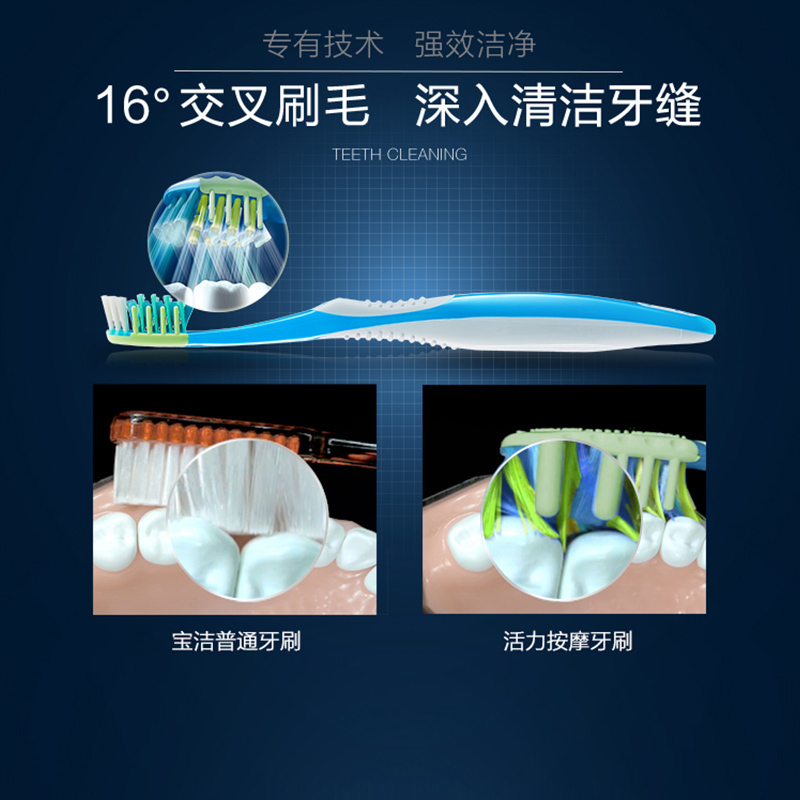 欧乐-B(Oral-B) 牙龈专护活力按摩牙刷软毛成人牙刷清洁牙齿呵护牙龈男女 精准多角度牙刷单支装*4 欧乐-B(Or高清大图