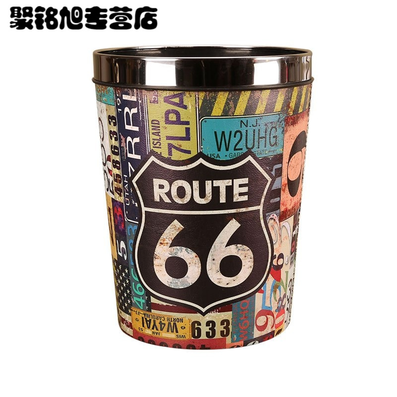 压圈垃圾桶家用无盖大号厨房客厅卫生间欧式创意办公室纸篓收纳桶多款多色多功能家用清洁用品清洁工
