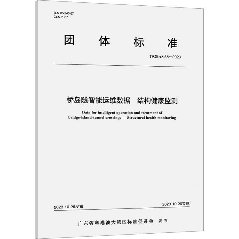 【N】桥岛隧智能运维数据 结构健康监测 T/GBAS 58-2023-151145114