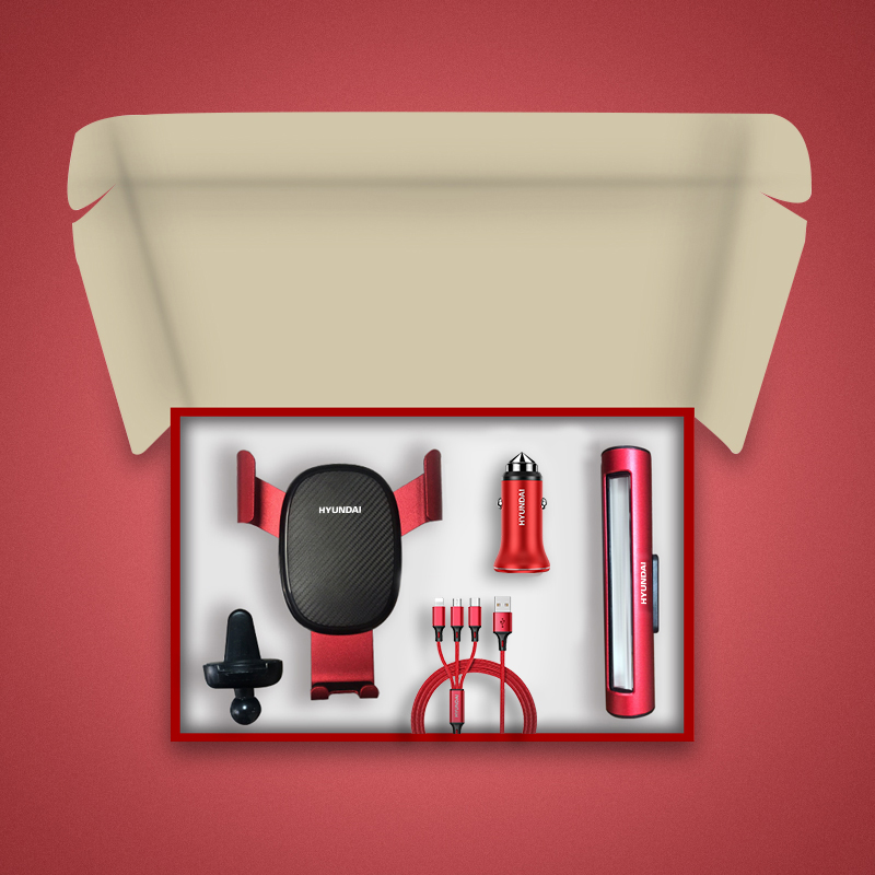 HYUNDAI 现代-车载四件套商务套装车载支架快速充电YH-T59高清大图