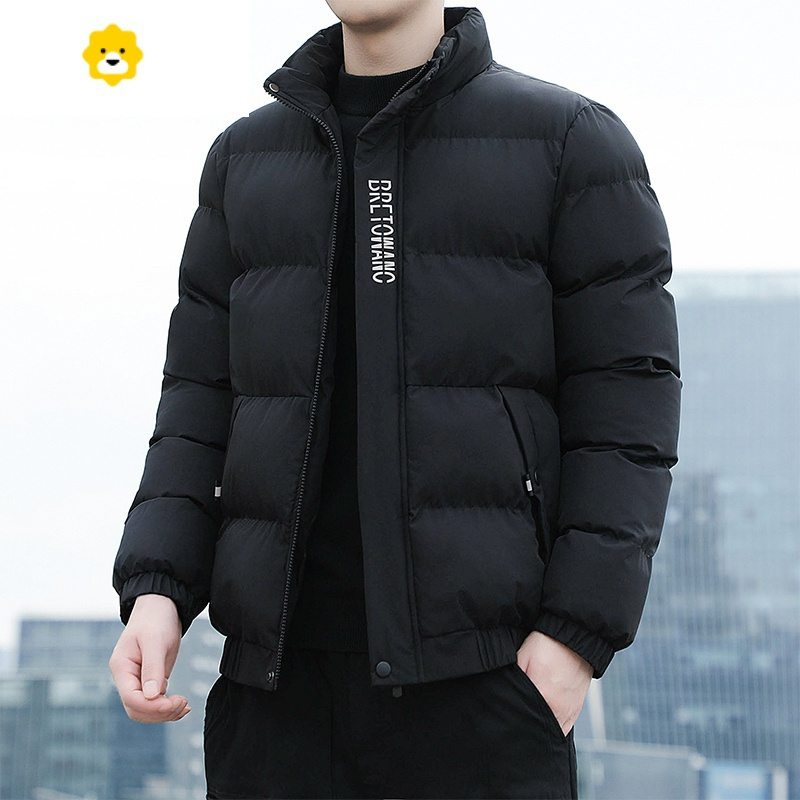 fish basket冬季棉衣男士加绒加厚p暖立领棉袄外套夹克韩版休闲潮牌