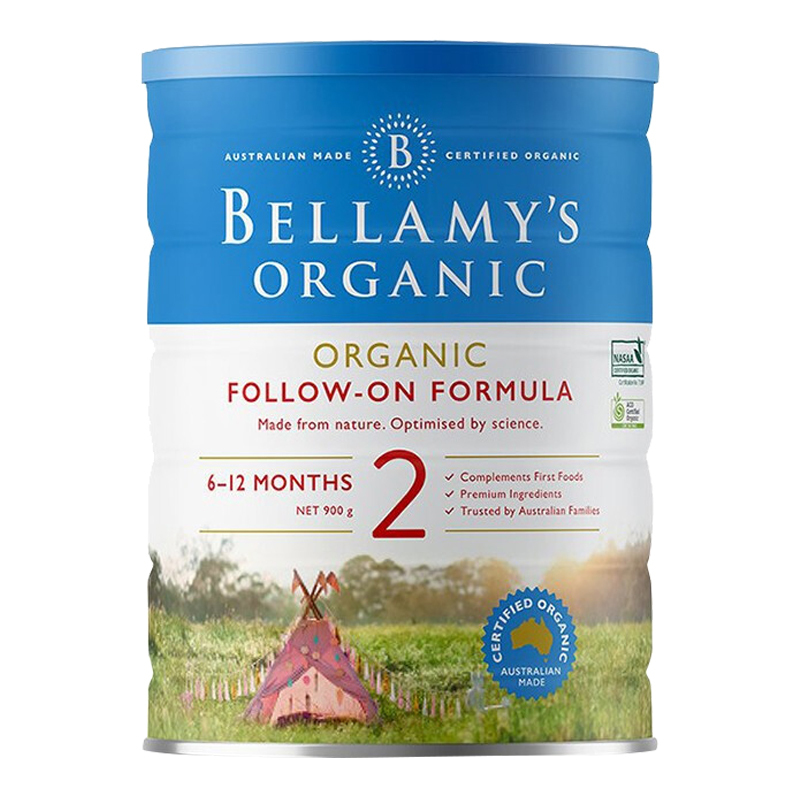 澳洲发/3罐装-贝拉米(Bellamy’s )宝宝有机奶粉2段900g/罐装6-12个月进口婴幼儿二段奶粉高清大图