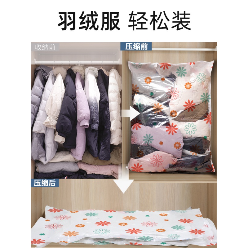 家用吸真空压缩袋特大被子衣服收纳搬家打包增空收缩压槊电动电泵收纳袋 三维工匠高清大图