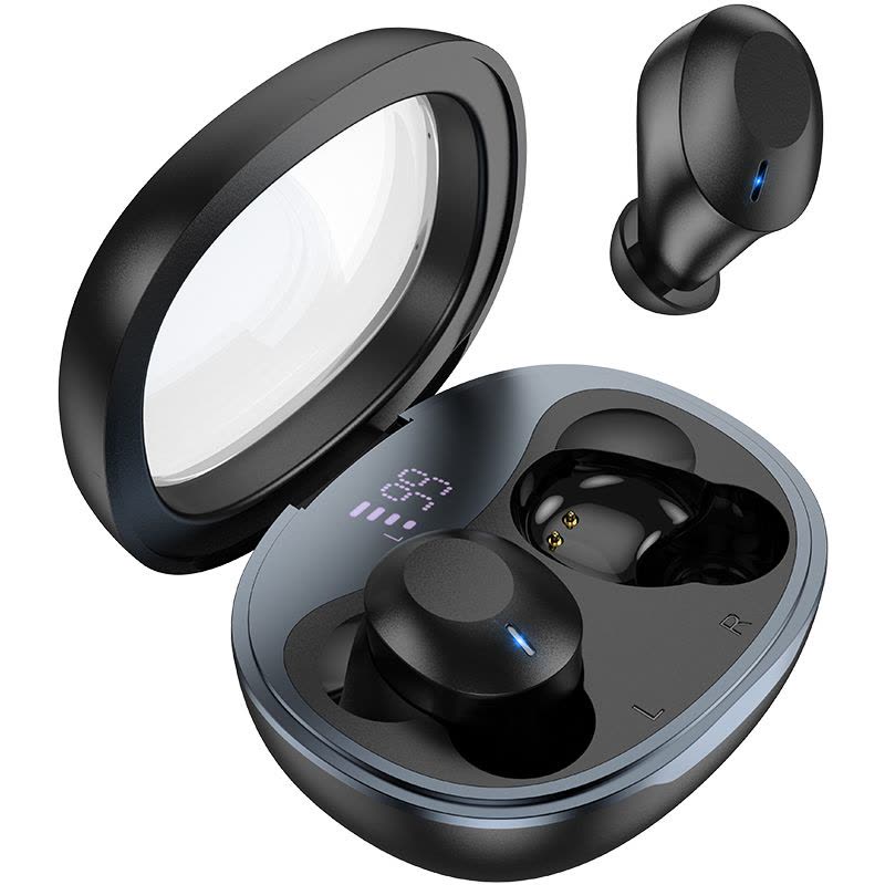 浩酷(HOCO) EQ3 灵动真无线蓝牙耳机 黑色图片