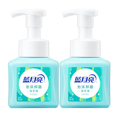 蓝月亮洗手液鲜果薄荷泡沫抑菌洗手液255ml*2瓶(包装随机)