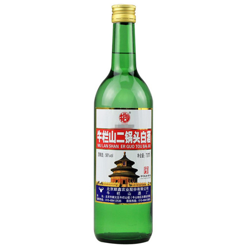 北京牛栏山二锅头出口美国大美子56度750ml*6瓶整箱套装绿瓶（出口型）清香型白酒