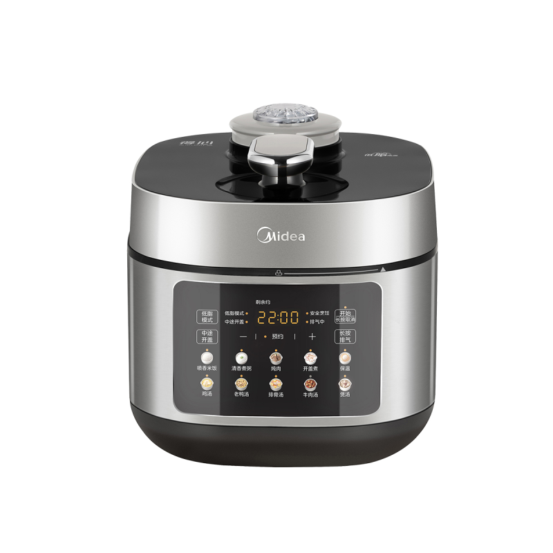 美的(Midea)电压力锅0涂层家用煲汤高压锅5L双胆4-6人全自动智能预约炖肉煮饭煲 MY-C5930F
