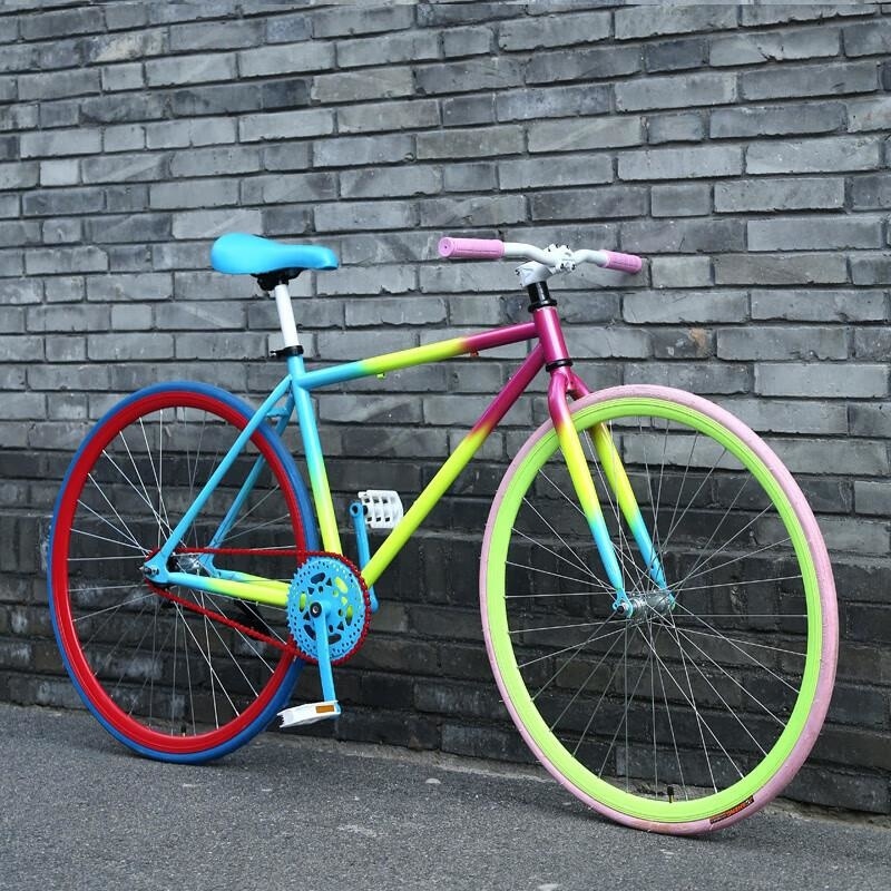 死飞自行车成人男款轻便公路赛车超快高清大图