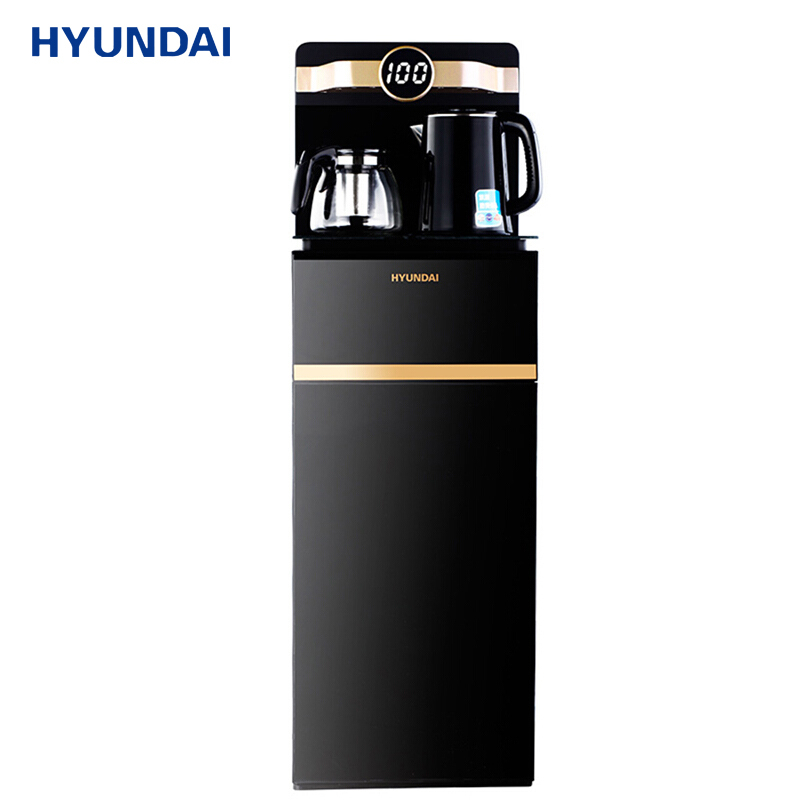 HYUNDAI饮水机家用智能全自动下置水桶小型立式泡茶艺多功能茶吧机天空黑遥控BL-W-12天空黑温热