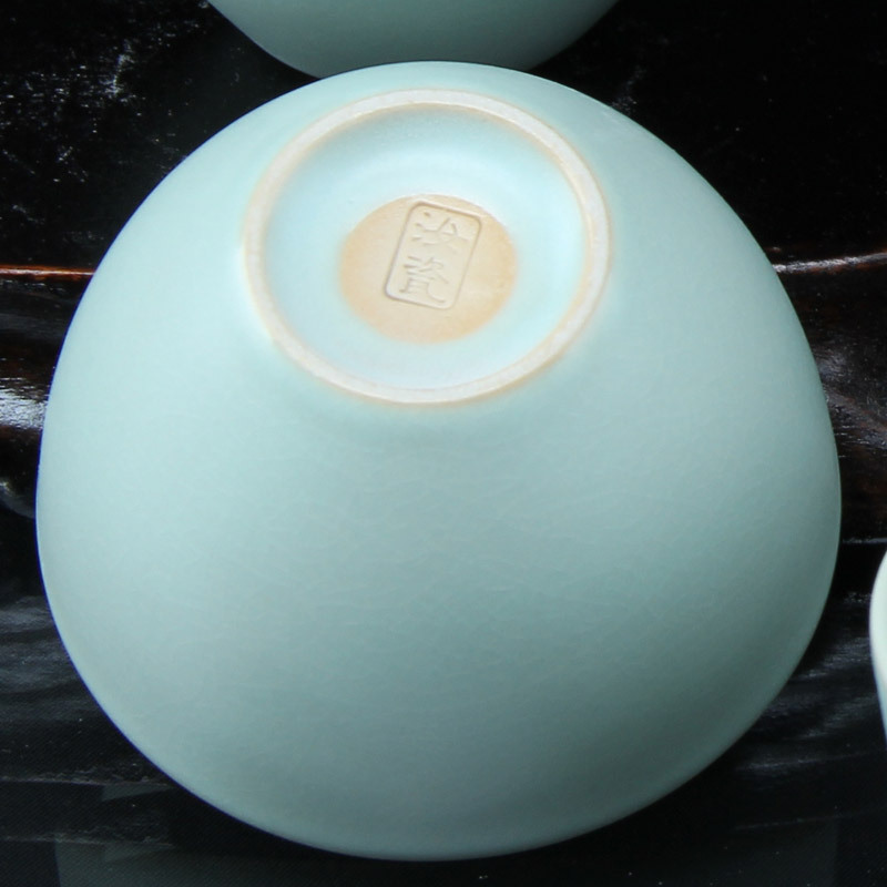 唐宏坊 茶杯陶瓷主人杯单杯茶碗开片汝窑茶具茶杯单个茶盏品茗杯 款式五