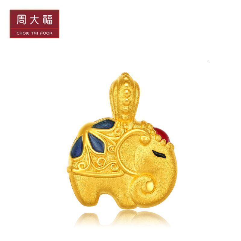 周大福珠宝首饰吉祥吉象足金金吊坠手绳款eor383精品视频