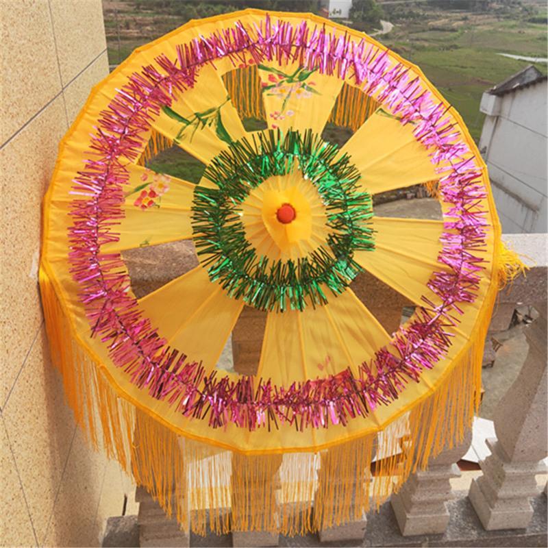 大红色dyg陕北秧歌花伞舞蹈花伞扭秧歌花伞手花舞台表演道具健身工艺