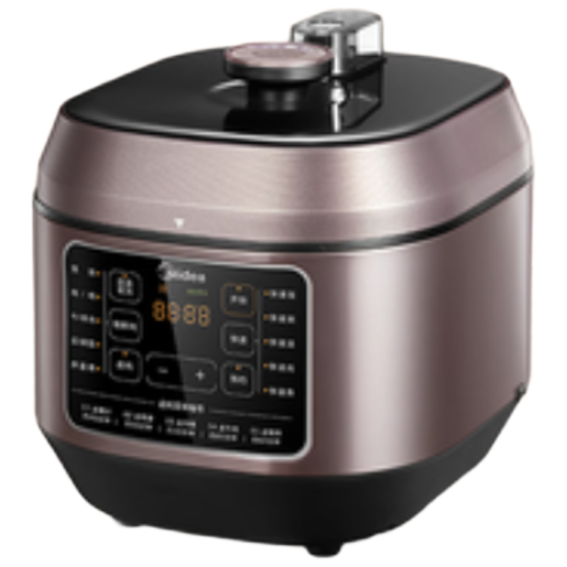 美的(Midea)品牌官方0涂层精钢厚釜电压力锅6L提鲜双胆大容量家用高压锅智能煲汤煮饭 MY-C640G ZH
