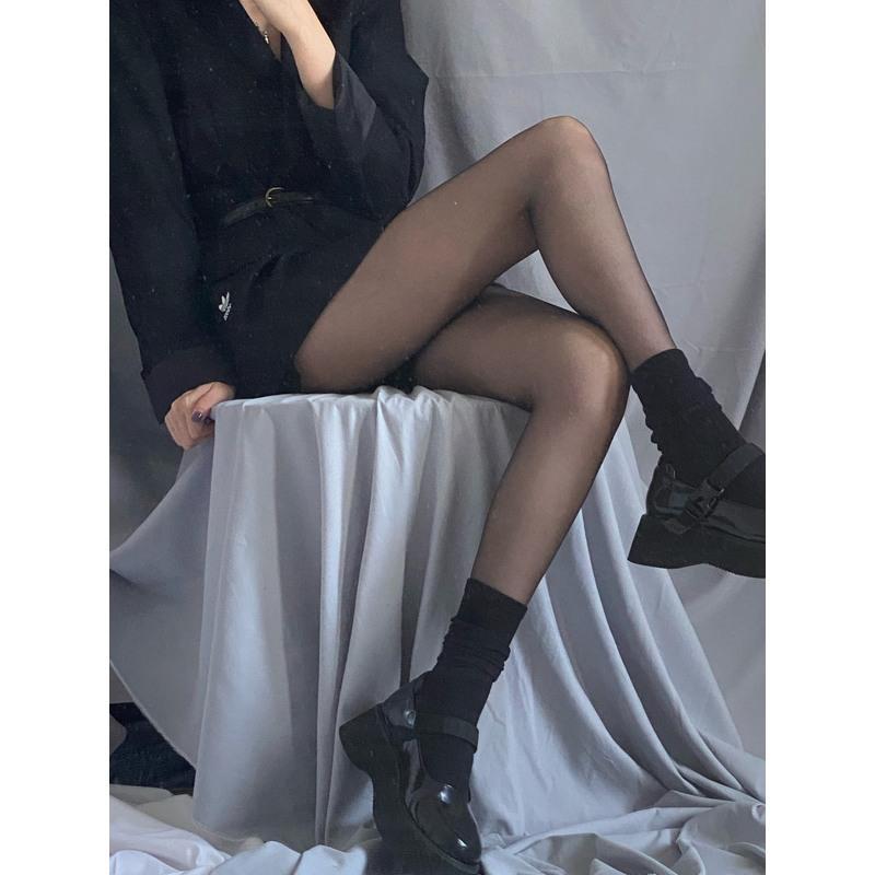 Ideamini配靴子的黑丝袜 辣妹蹦迪学姐JK制服搭配丝袜