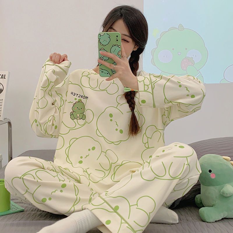 高档睡衣女春秋季长袖2023年新款学生可爱家居服套装