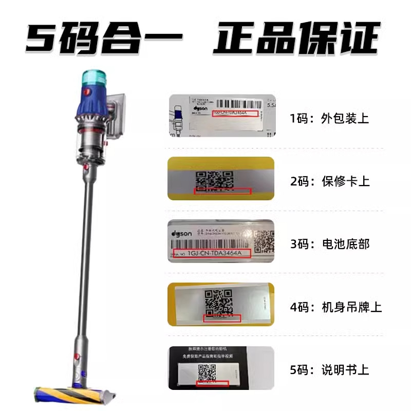 戴森(DYSON)V12 Detect Slim Fluffy无绳吸尘器(蓝色)手持无线 除螨 宠物 家庭适用高清大图