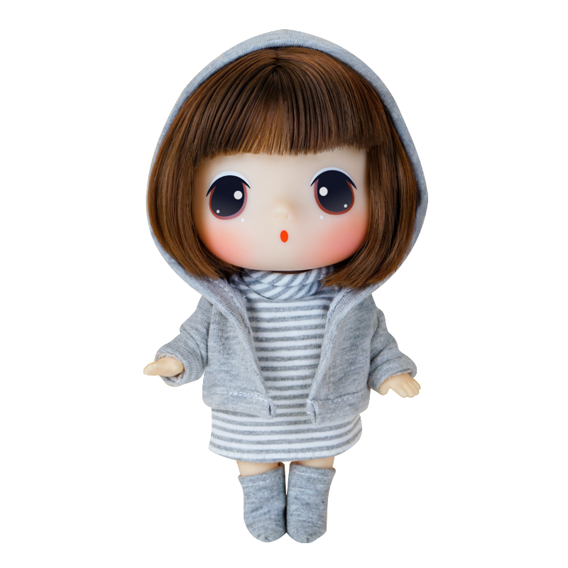 冬己女孩玩具精美可爱18cm运动风娃娃fde1816