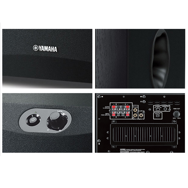 雅马哈(YAMAHA)NS-SW300 重低音音箱 有源低音炮 2.1声道家用音响设备 桌面式AV音箱(钢琴漆黑色)