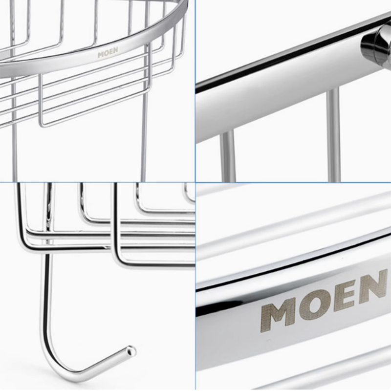 摩恩(MOEN) 卫生间单层三角篮三角架浴室墙角置物架厕所卫浴挂件高清大图