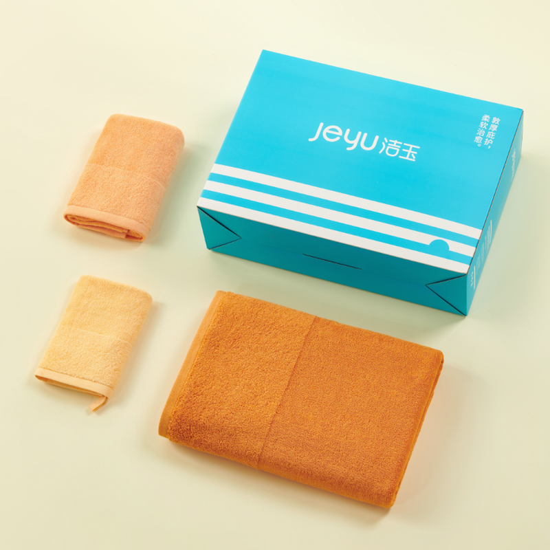 洁玉(Jeyu) 愈.云上彩虹三套巾礼盒B款 DSJ-2302方巾+毛巾+浴巾高清大图