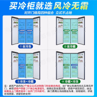 海尔(Haier)立式冰柜大容量风冷无霜家用一级能效抽屉式侧开门单门冰箱冷藏冷冻切换单温柜 664升七区精储/2台组合对
