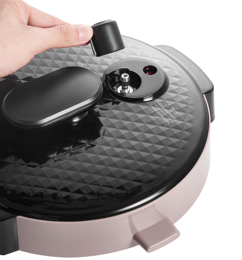 美的5L双胆机械旋钮电压力锅MY-E501金属色大容量旋钮操作简单易用高清大图