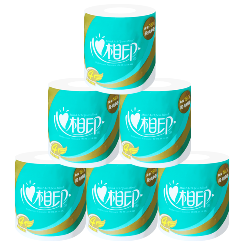 嘉创优品 心相印心柔27卷原生木浆厕用180g有芯卷纸家用整箱卫生纸高清大图
