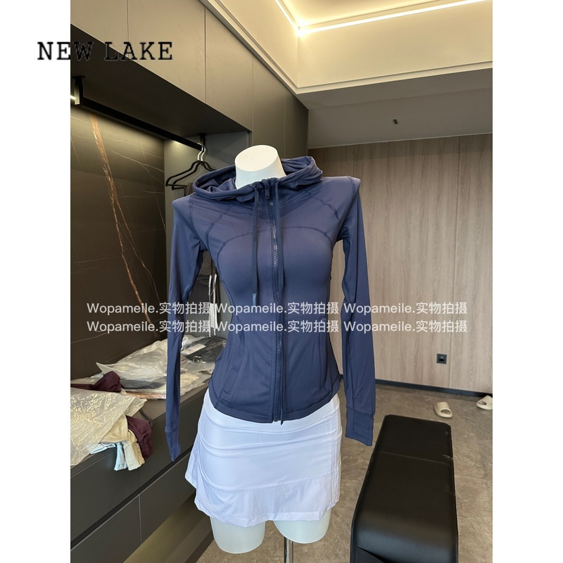 NEW LAKE瑜伽服Define女士运动夹克外套磨毛连帽健身帽衫2024春
