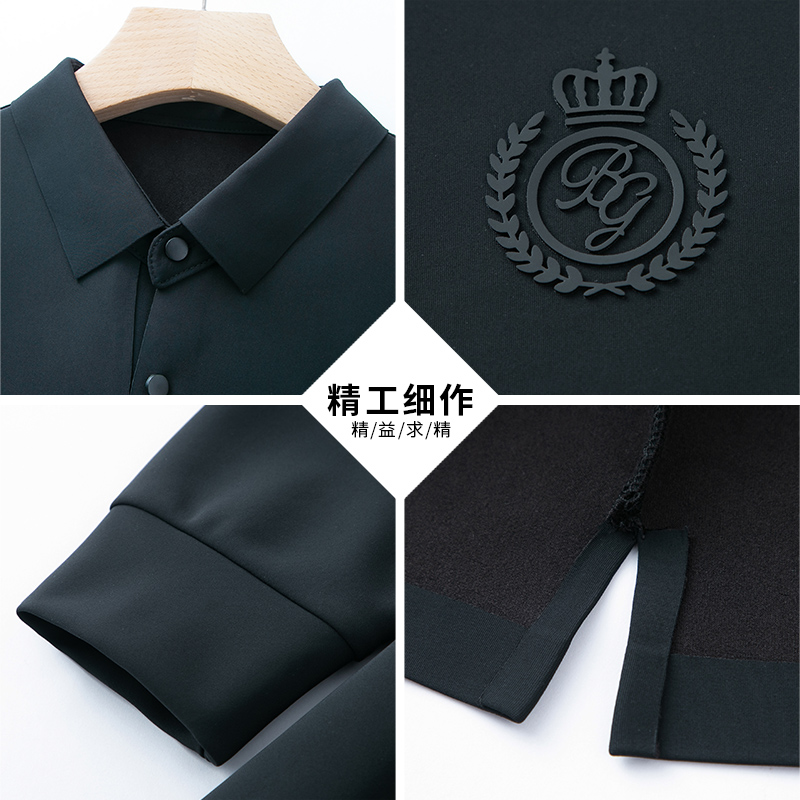 恒源祥休闲套装男士春秋款翻领卫衣中年爸爸秋装运动服秋衣两件套高清大图